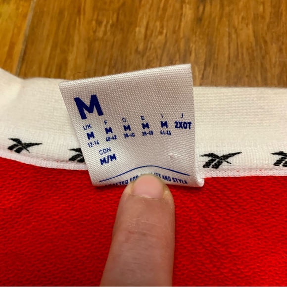 Reebok Logo Tape Crewneck Sweatshirt - Picture 3 of 4